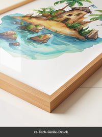 Pirateninsel Aquarell