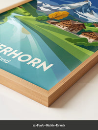 Matterhorn Herbstfarben Grafik