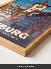 Freiburg Uhrturm Altstadt
