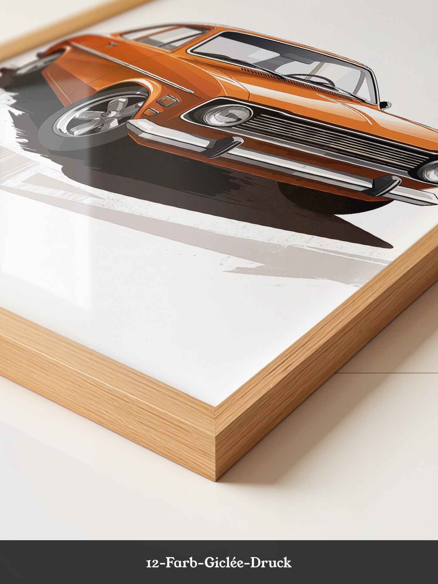 Retro Auto orange Illustration