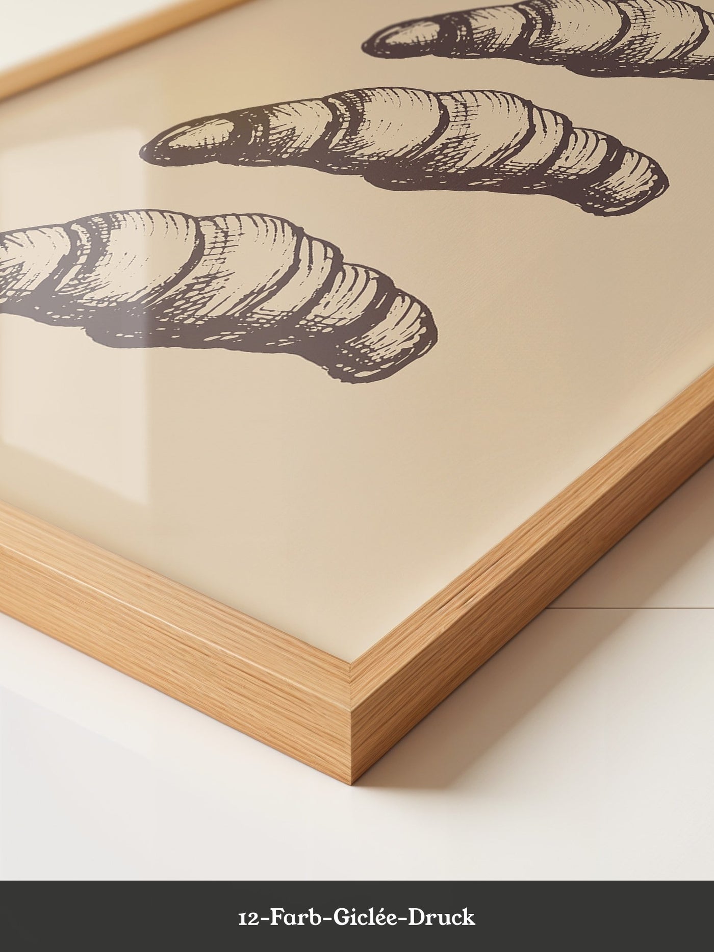 Croissants Vintage Zeichnung