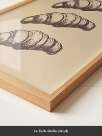 Croissants Vintage Zeichnung