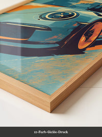 Porsche Sportwagen Popart Stil