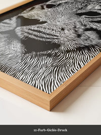 Tigerkopf Kunstvolles Schwarzweiß