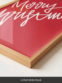 Weihnachtsgruß Kalligrafie Rot