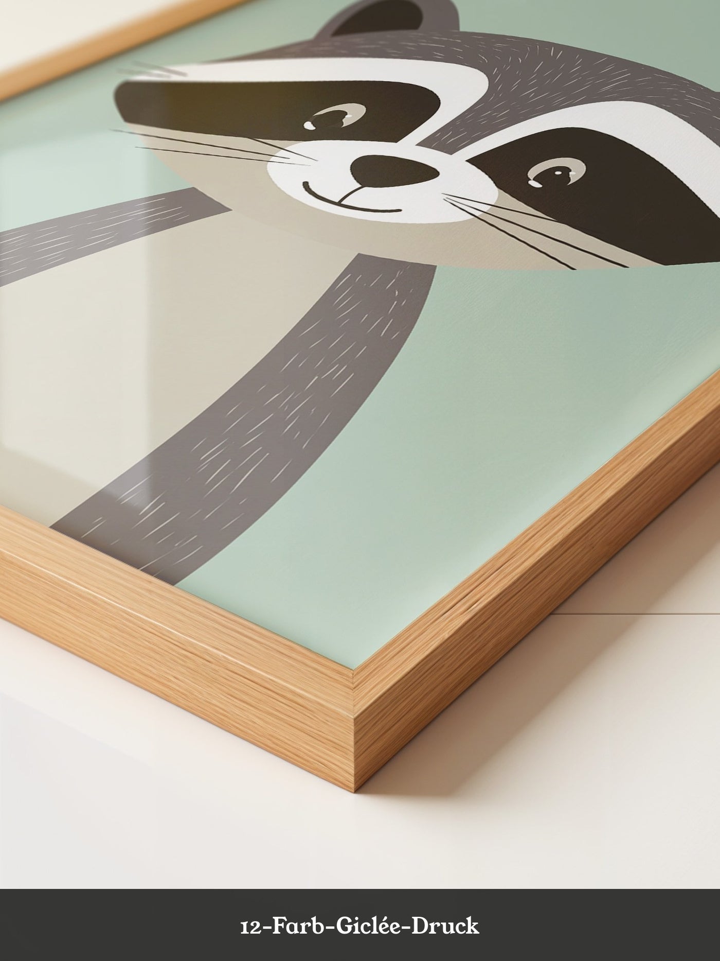 Waschbär Illustration Pastellfarben