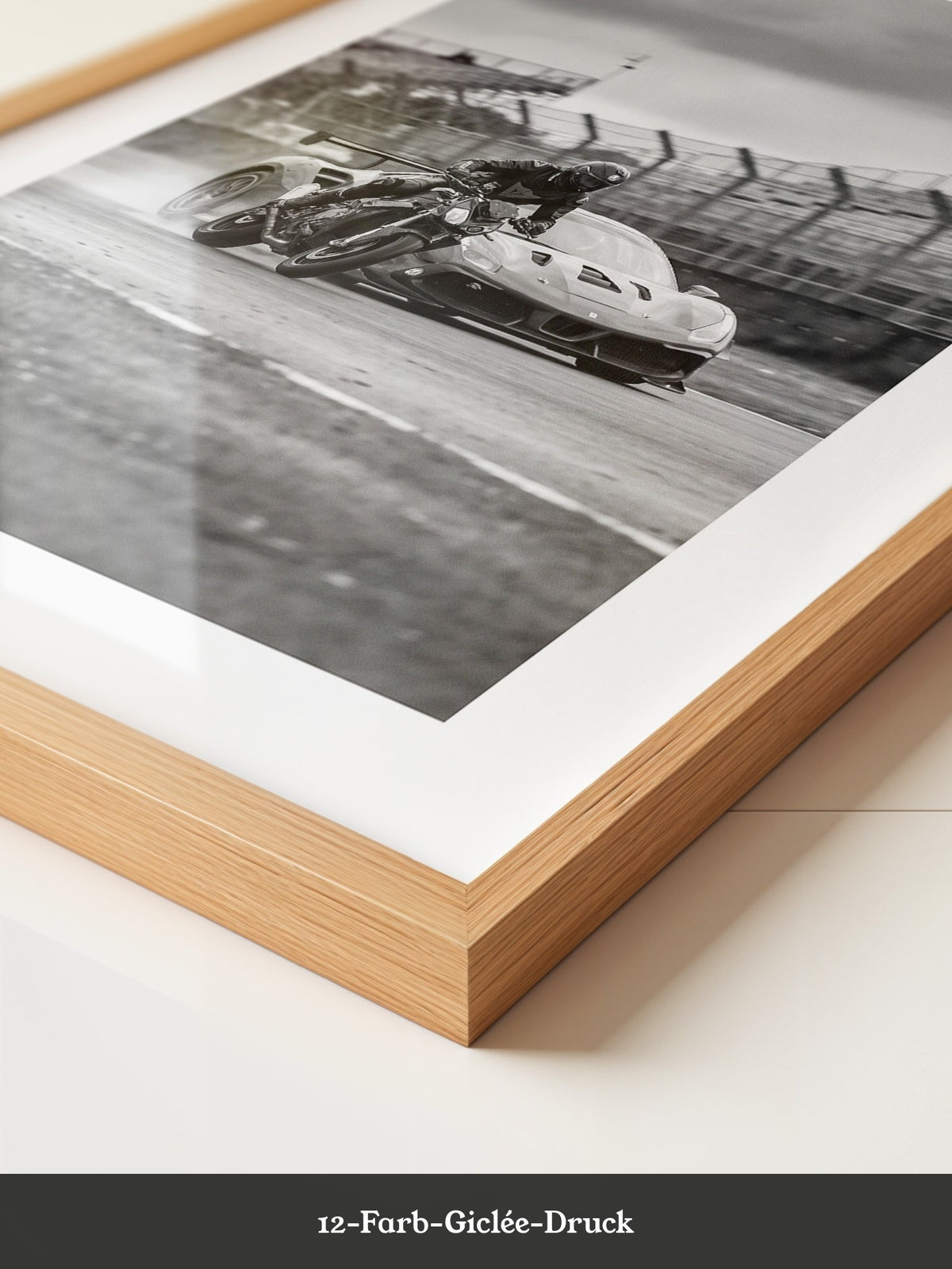 Motorrad und Sportwagen Rennen