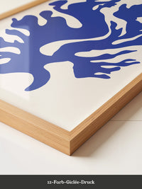 Blaues Korallenmuster abstrakt