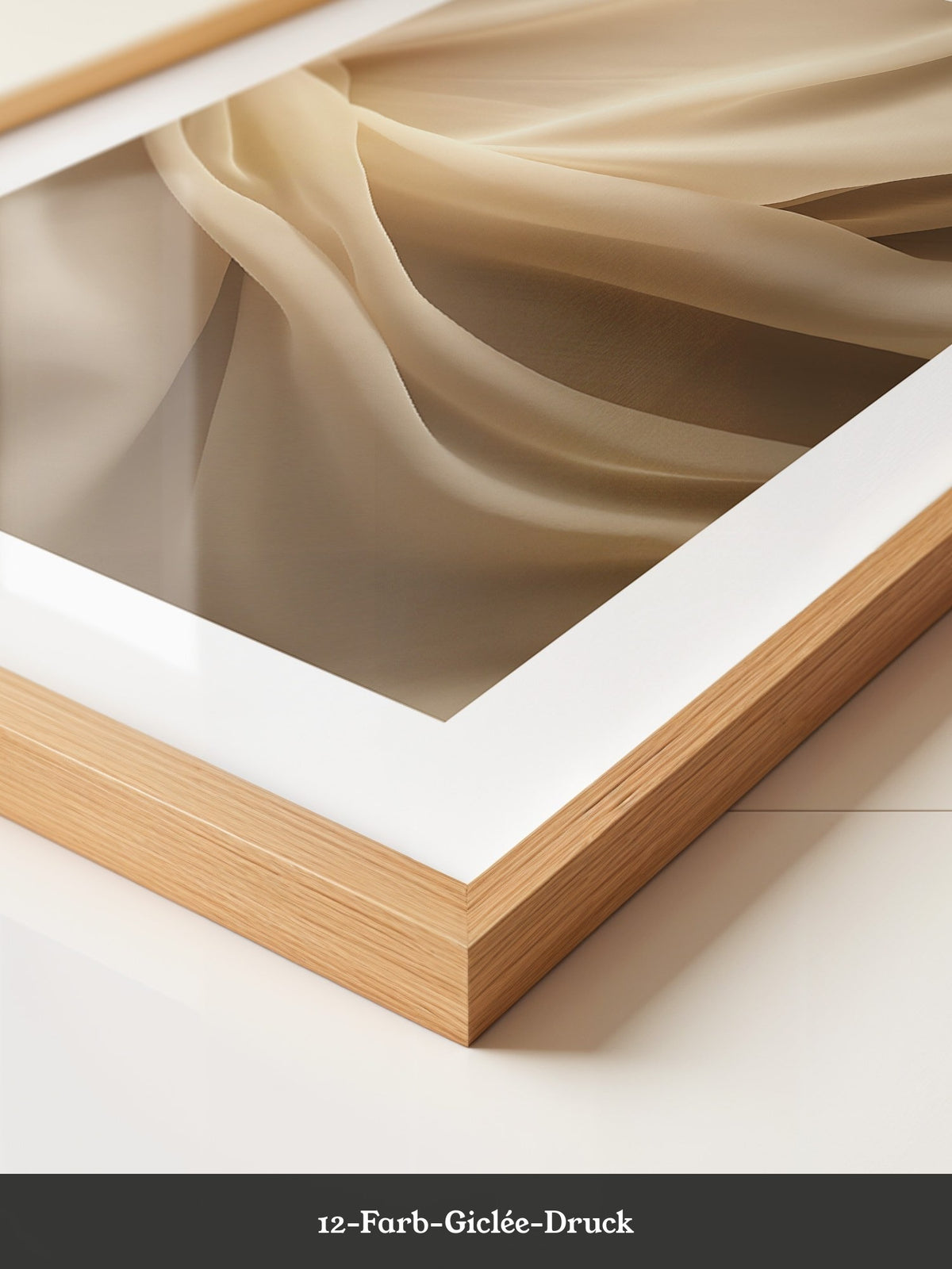 Seidenschleier Beige Faltenwurf