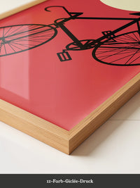 Fahrrad Sonne Roter Hintergrund