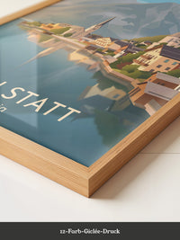 Hallstatt Seeansicht Pastellkunst