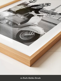 Eiffelturm Vespa Fahrt Retro Stil