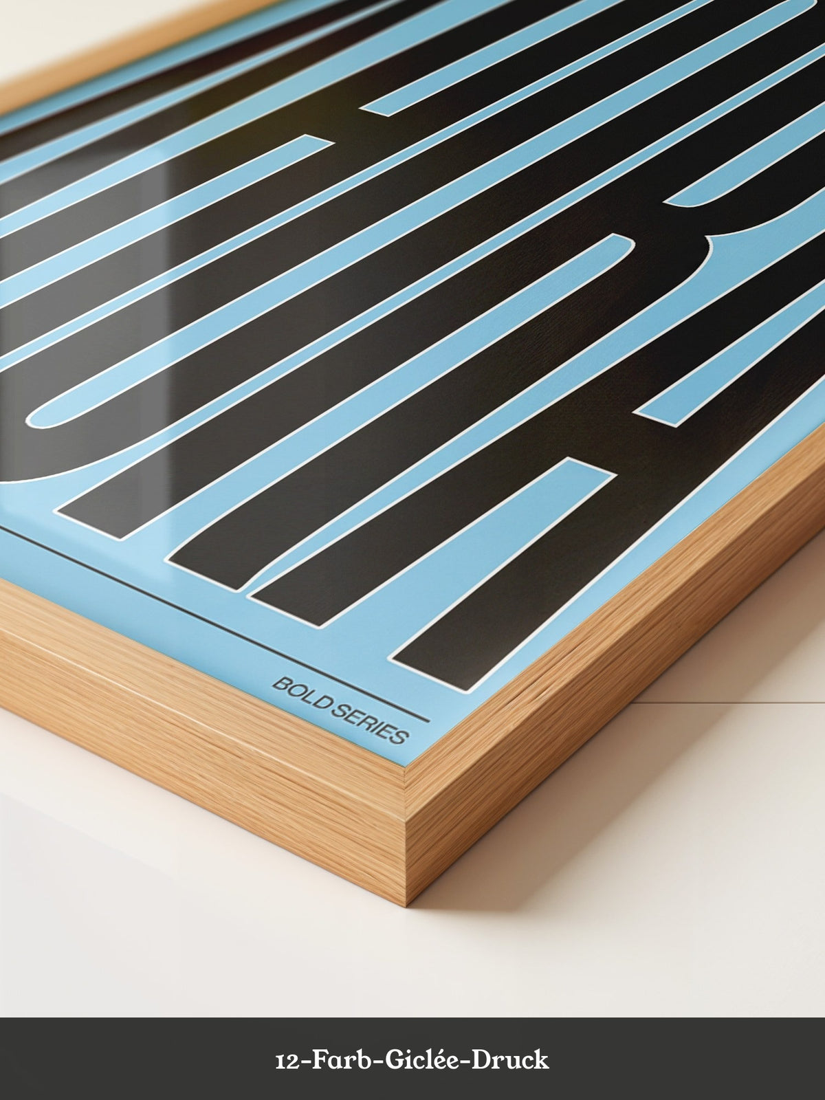 Ahora Typografie Schwarz Blau