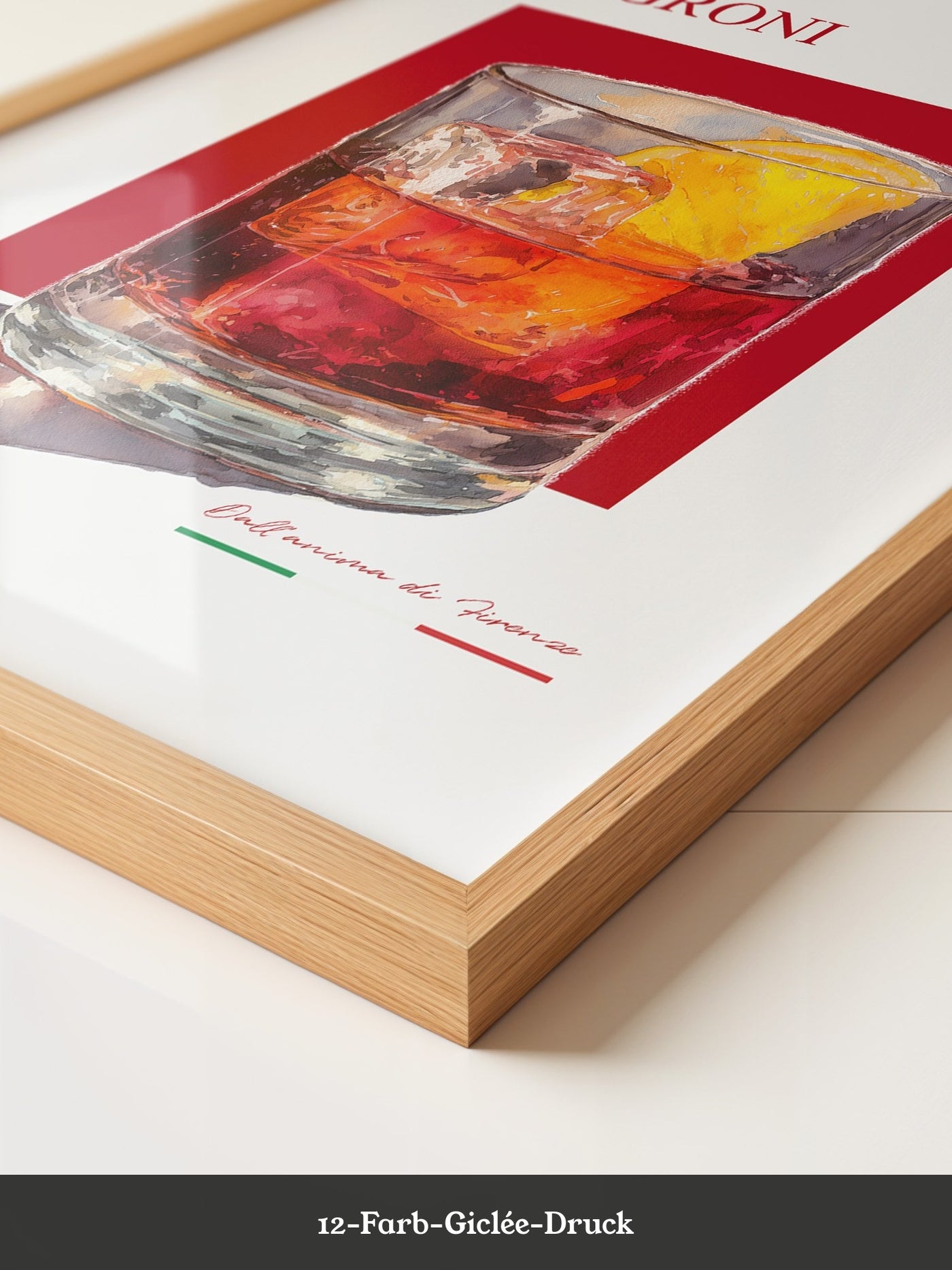 Negroni Aquarell Rot