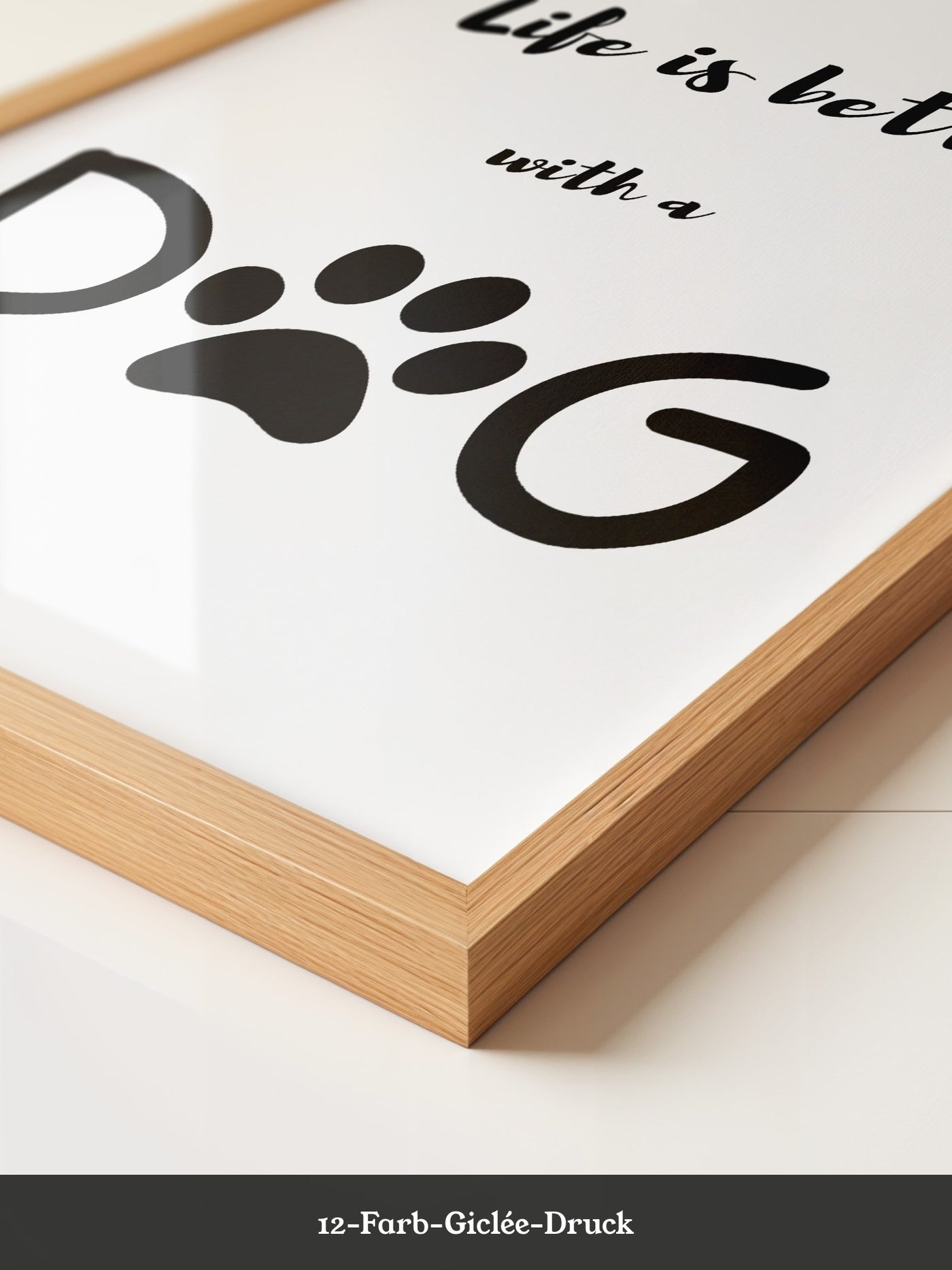 Hunde-Pfote Typografie Modern