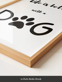 Hunde-Pfote Typografie Modern