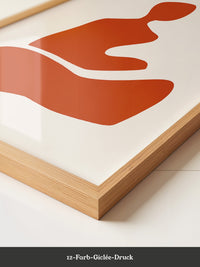 Meditation Figur Rot Minimalistisch