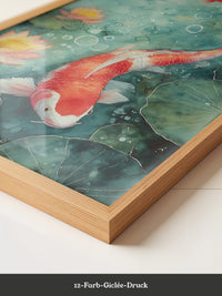 Koi im Teich Aquarell-Look