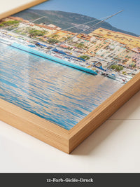 Boote Hafen Pastellfarben