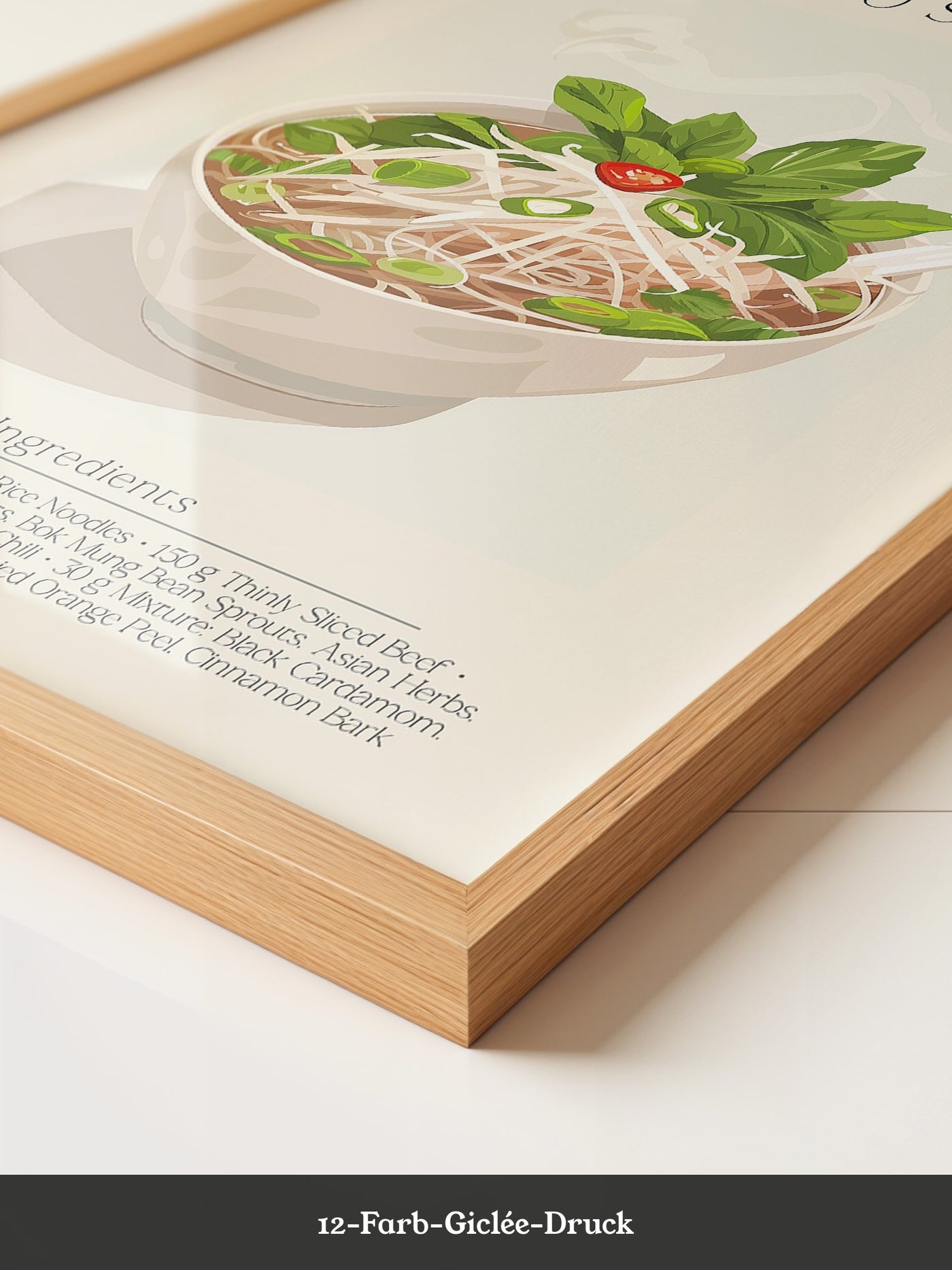 Pho Bo Kräuter Illustration