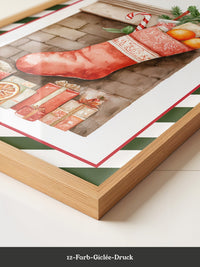 Weihnachtssocke Aquarell Klassik