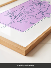 Blumen Umriss lila Hintergrund