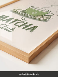 Matcha Tasse Retro Zeichnung