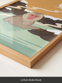 Affe Thermalbad Illustration