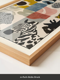 Tiermuster Collage Bunt Retro