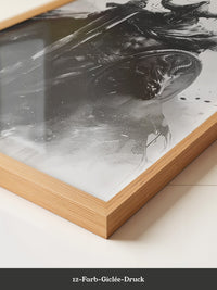 Krieger Hörner Schwarzweiß Art