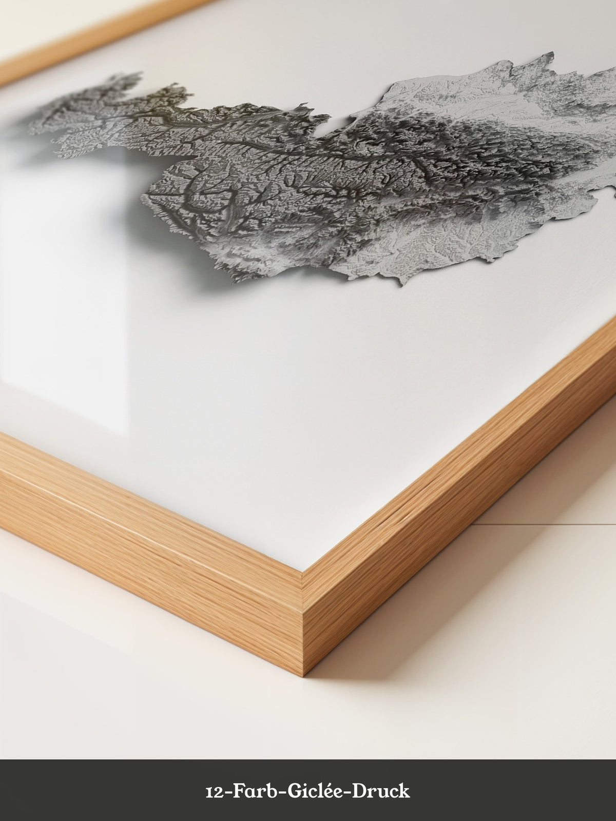 Österreich Relief Schattengrau