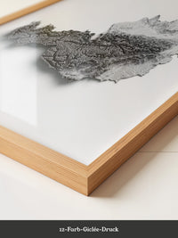 Österreich Relief Schattengrau