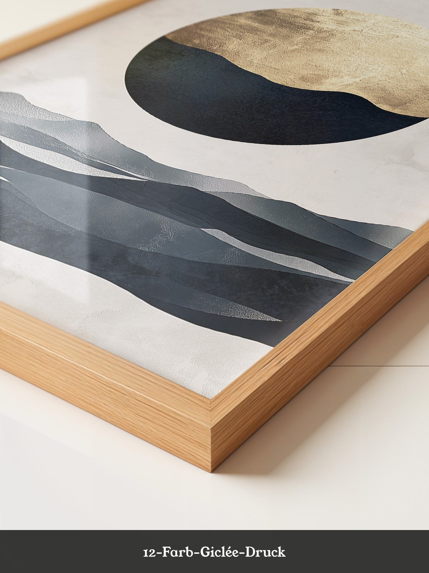 Goldene Mondlandschaft abstrakt