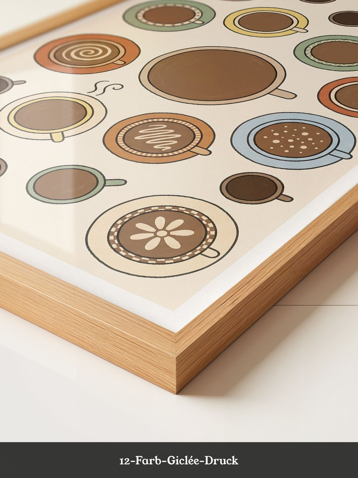 Kaffeetassen Illustration Bunt