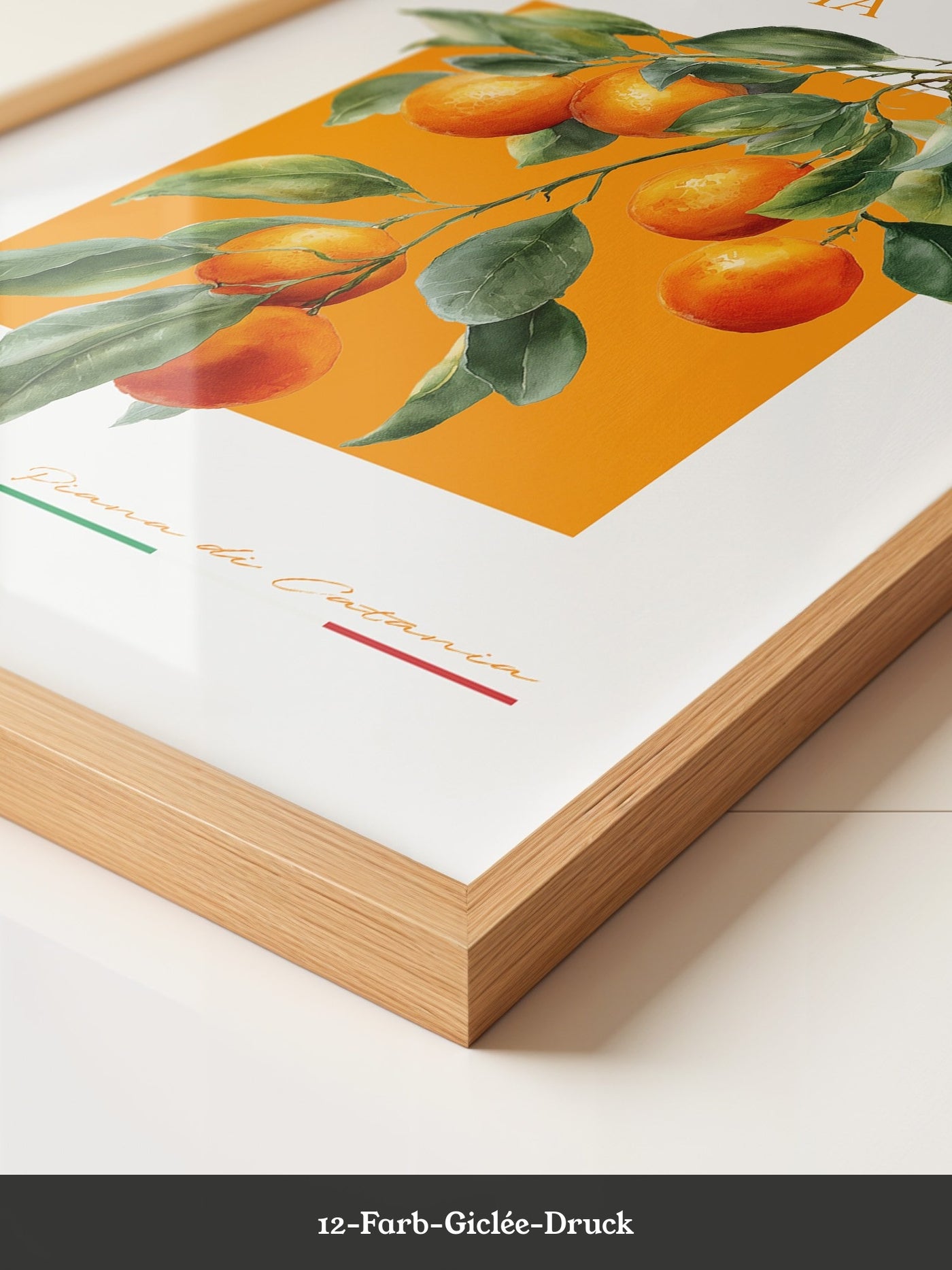 Orangen Zweig Aquarellstil