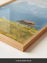 Kuh Berglandschaft pastell