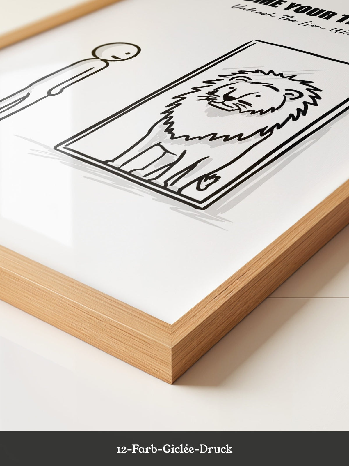 Spiegelbild Löwe Minimalistisch