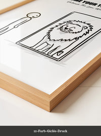 Spiegelbild Löwe Minimalistisch