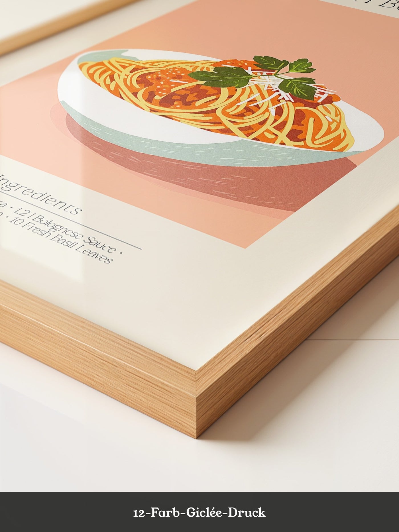 Spaghetti Bolognese Pastellfarben