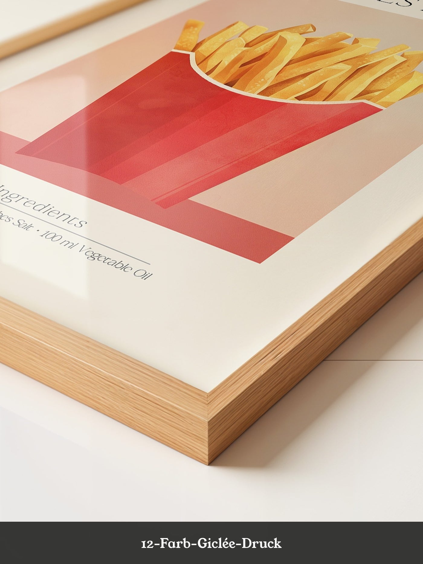 Pommes Frites Illustration Retro