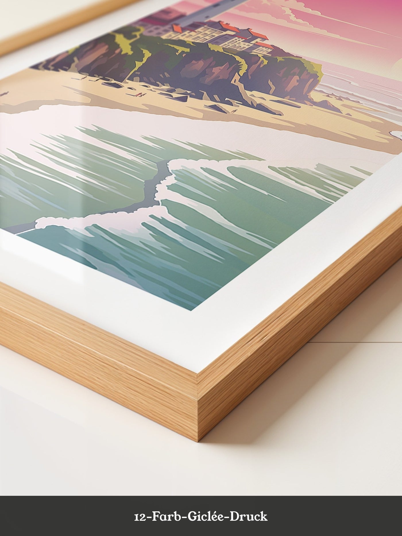 Leuchtturm Meer Sonnenuntergang Pastell
