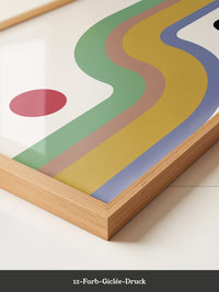 Bauhaus Linien Grafik Retrofarben
