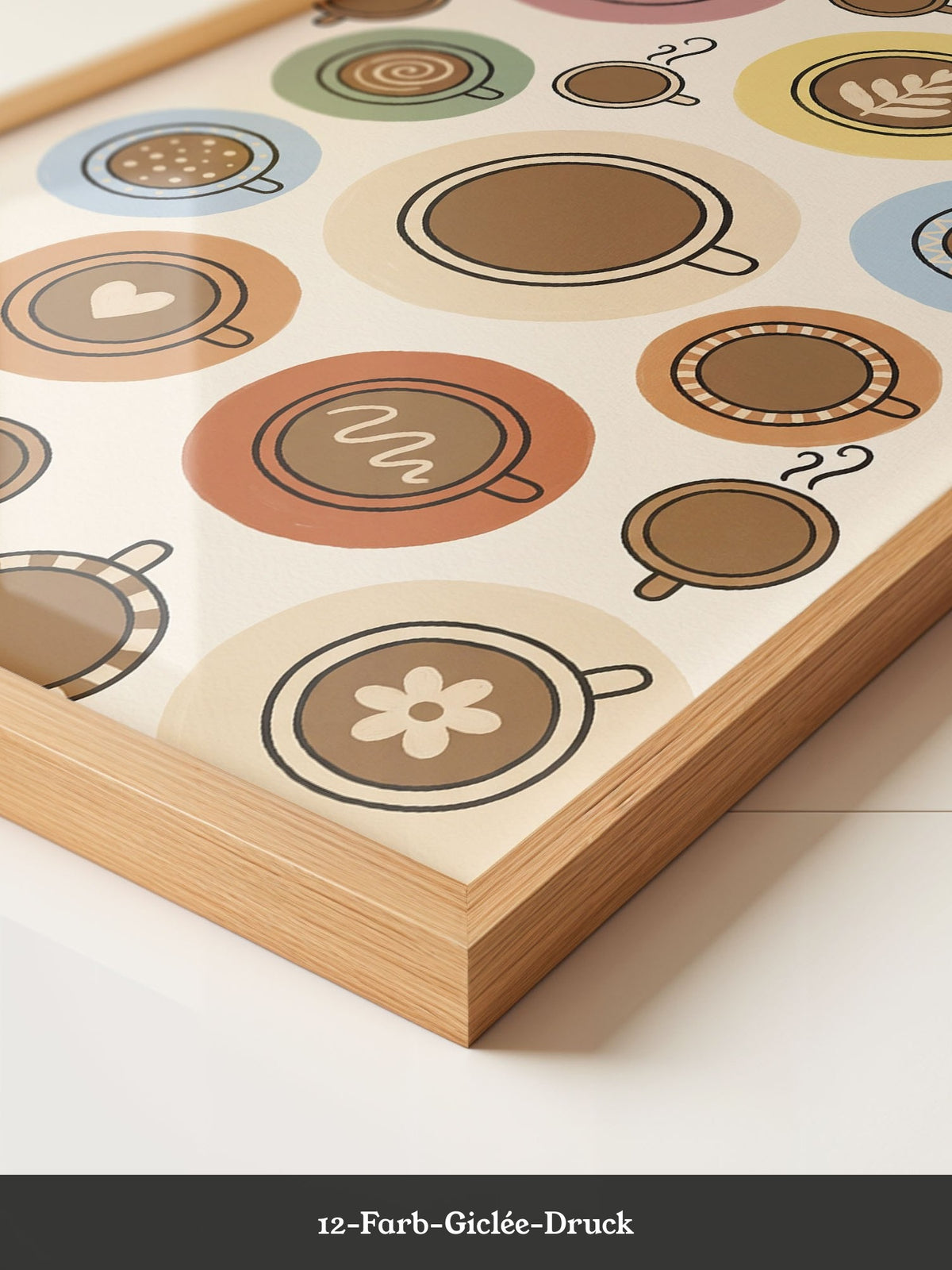 Kaffee Tassen Illustration bunt