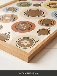 Kaffee Tassen Illustration bunt