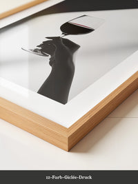 Weinglas Hand Schwarz-Weiß