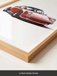 Roter Porsche 911 Illustration