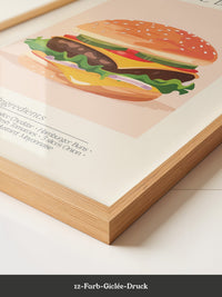 Cheeseburger Grafik Pastell