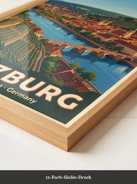 Würzburg Skyline Pastellfarben