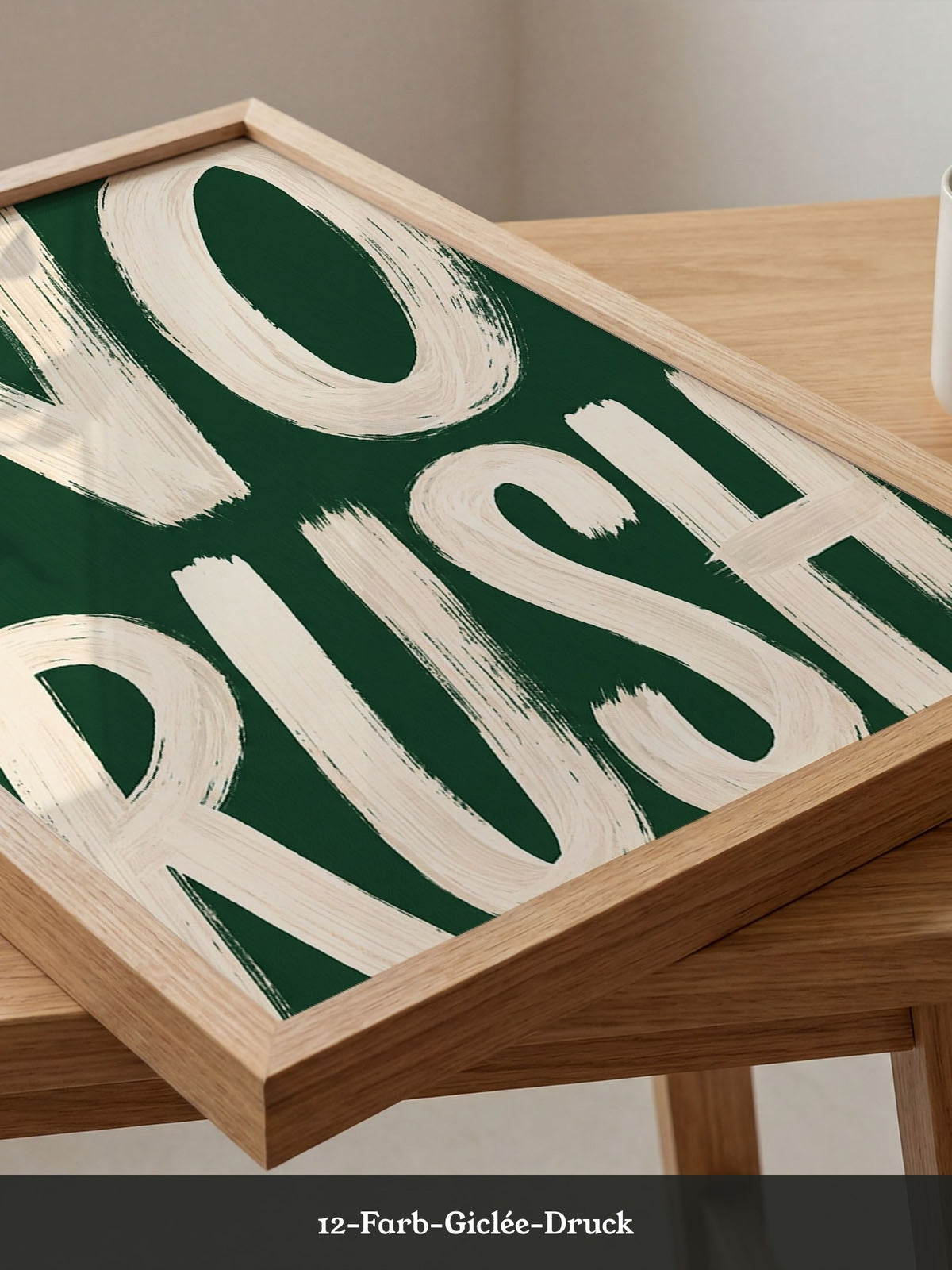 Typografie NO RUSH Motiv