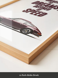 Porsche Auto seitlich Retro